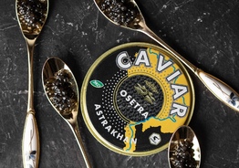 Black caviar osetra, beluga, sterlet