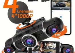 Display Dash Cam, 4 Channels Camer